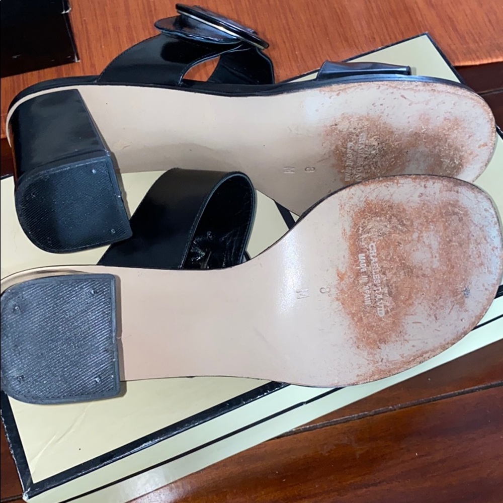 Charles David Block Heeled Sandals - Vintage - Pre Y2K - Picture 8 of 9